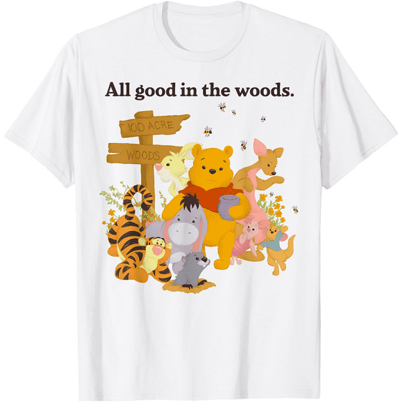 Winnie The Pooh Group Shot All Good In The Woods Unisex Softstyle T-Shirt for Men Women Kids