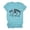 Sky Blue, variant on Women's Short Sleeve Letter Print Casual TShirt Top, M, Sky Blue