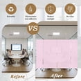 thumbnail image 5 of Solid Color Window Privacy Film Pink Decorative Glass Window Film UV Blocking Static Cling Non-Adhesive Sticker Covering for Home Door 17.7 x 78.7 inches, 5 of 8