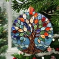thumbnail image 2 of Ornament Window Hanging, Colorful Tree of Life Sun Catchers Glass Panel Blue Suncatcher Decor for Birthday for Women, Men, Wife, Aunt, and Mom, 2025, 2025, Seasonal Holiday Decor,, 2 of 5