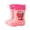 Rain Boots - Pink, variant on Toddler Rainboots Boys Girls Waterproof Mud Shoes 3D Cute Monster Design Adjustable Opening Non-Skid Rainwear Outdoor Splash Puddles