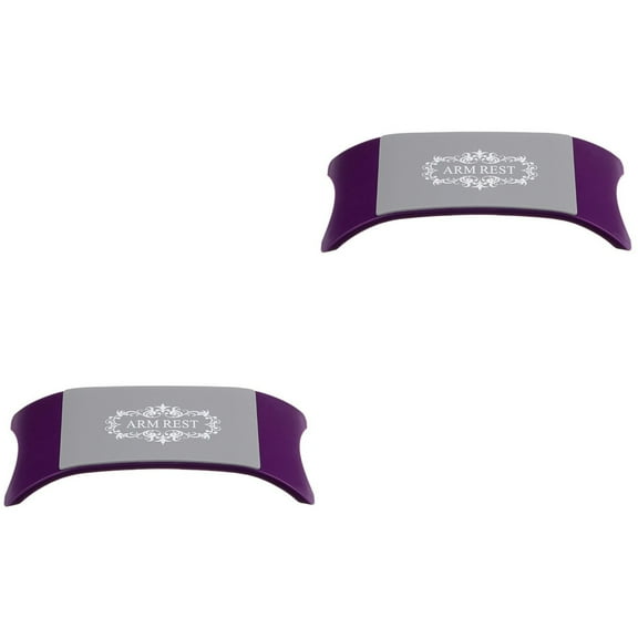 unbranded 2pcs Comfortable Silicone Nail Art Cushion Arm Rest Pillow Nail Salon Hand Holder Arm Rest Manicure Accessories (Purple)