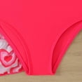 thumbnail image 3 of Hienoo Toddler Girls Swimsuit Hearts Print Bikini Sets with Cover Up Bathing Suit, 4-Piece, Sizes 3-7, 3 of 5