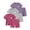 Pink Grey Purple(A503), variant on Fdqin Girls Summer Outfits 6 Pcs Tie-dye Heart Print Casual Short Sleeve Tee Tops and Dolphin Shorts Set Black Pink Grey 4-5 Years
