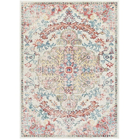 Murat Blush/Yellow 7 10 x 10 3 Traditional Rectangle Area Rug