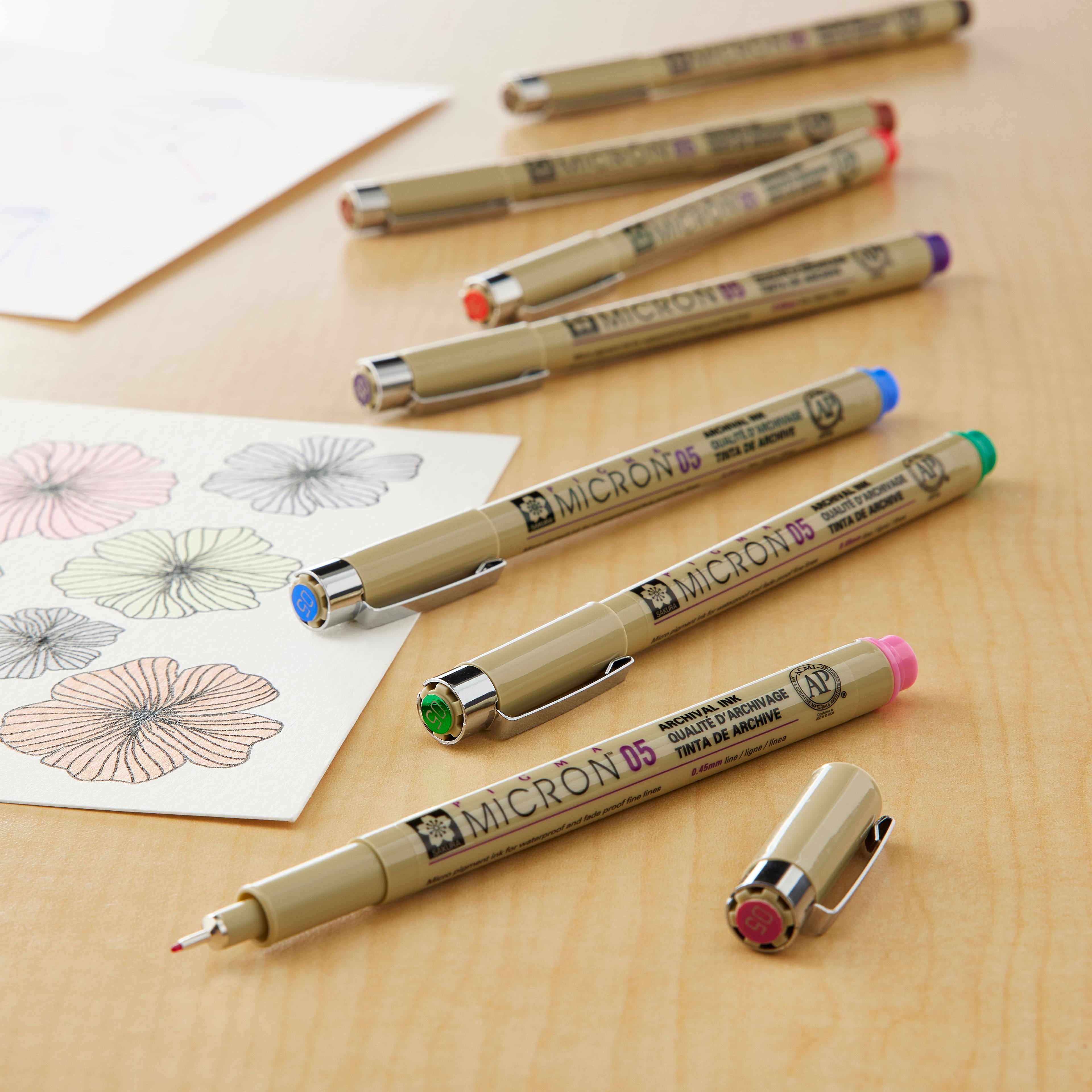 Sakura Pigma Micron PN Set Multi-colour Art Craft Kit Pack of 8 Colour Pens  