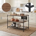 thumbnail image 4 of MUEBLANA - Alacena de cocina 3 niveles – Estantería organizadora con repisas de madera y estructura de acero – Fácil de armar – Resistente 30kg por nivel – 120x60x85 cm, 4 of 7