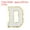 Golden White D, variant on Chenille Letters C Patches 4-1/2 Inch Iron on Letters C Patches Golden Glitter for Clothing, Pack of 3(White)