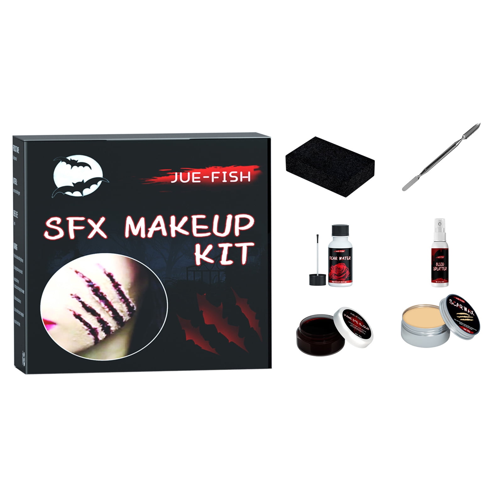 Buy Jue-Fish SFX Makeup Kit Special Effects Makeup Set Wound Molding ...