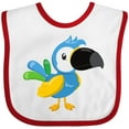 thumbnail image 3 of Inktastic Colorful Parrot, Tropical Parrot, Cute Parrot Boys or Girls Baby Bib, 3 of 4