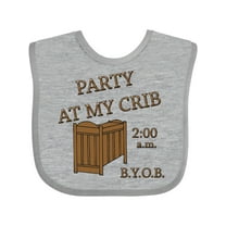 Inktastic Party at My Crib Boys or Girls Baby Bib