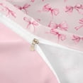 thumbnail image 4 of spefrowx Pink Bow Watercolor Duvet Cover Queen for Women, Cute Princess Ribbon Queen Bedding, Pink Reversible, 3-Piece, 1 Duvet Cover and 2 Pillowcases, 4 of 6