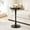 Black, variant on Yabanana Round Wooden Side Table & Drink Table for Small Space, with Rubberwood Accent Leg, for Living Room, Corner, Bedroom (Walnut,11.8in)