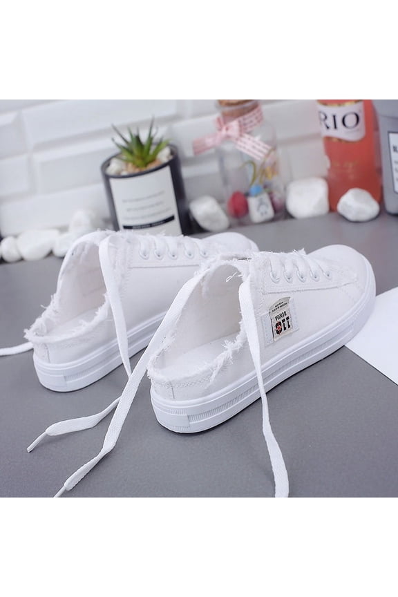 Women's Slip on Sneakers Canvas Slip ons Shoes Fashion Comfortable Mules Womens anti slip Loafers Casual Backless Shoes
