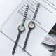 thumbnail image 3 of Reloj de mujer artístico retro de estilo simple y frío para estudiantes, pulsera de acero de moda, estilo pequeño temperamento, 3 of 5