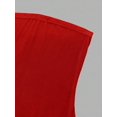 thumbnail image 5 of Women's Black Strapless Mini Dress - Bodycon Fit with Front Slit, 5 of 10