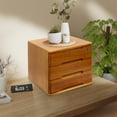 thumbnail image 6 of Modern Rectangle 3-Tier Desktop Storage Box Organizer with Lock Filing Cabinet 15.35*11.81*12.2 in for Office, Study, Bedroom, 6 of 21