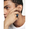 thumbnail image 5 of KeyStyle Rings for Men Stainless Steel Statement Ring with Blue Topaz Birthstone Signet Ring Birthday Gemstone Jewelry Father Day Valentine's Day Gift for Men Dad, 8mm Blue Topaz, 5 of 10