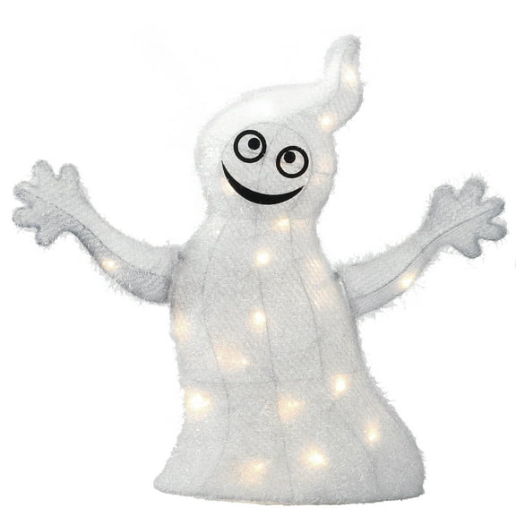 National Tree Company Halloween Pre-Lit White Ghost Outdoor Decoration, LED Lights, 18 Inches