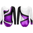 thumbnail image 1 of DPOIS Girls Long Sleeve Gymnastics Leotard Dance Biketards Unitard Bodysuit, 1 of 6