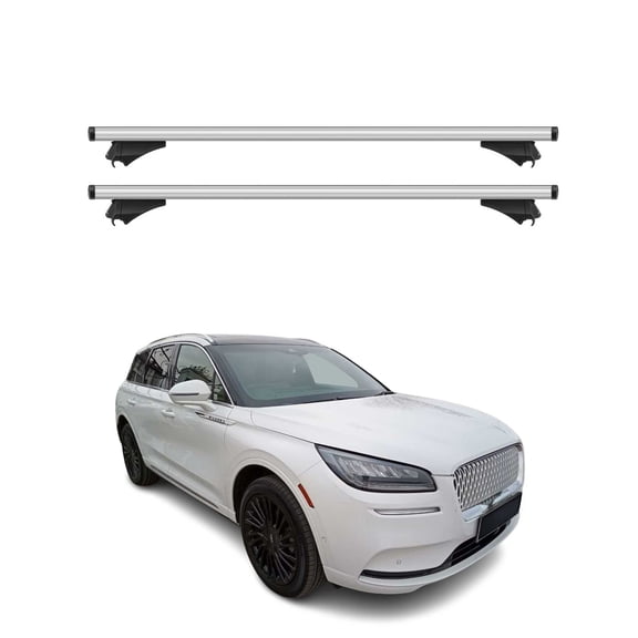 For 2020-2026 Lincoln Corsair Cross Bars Roof Racks Aluminium Silver 2Pcs