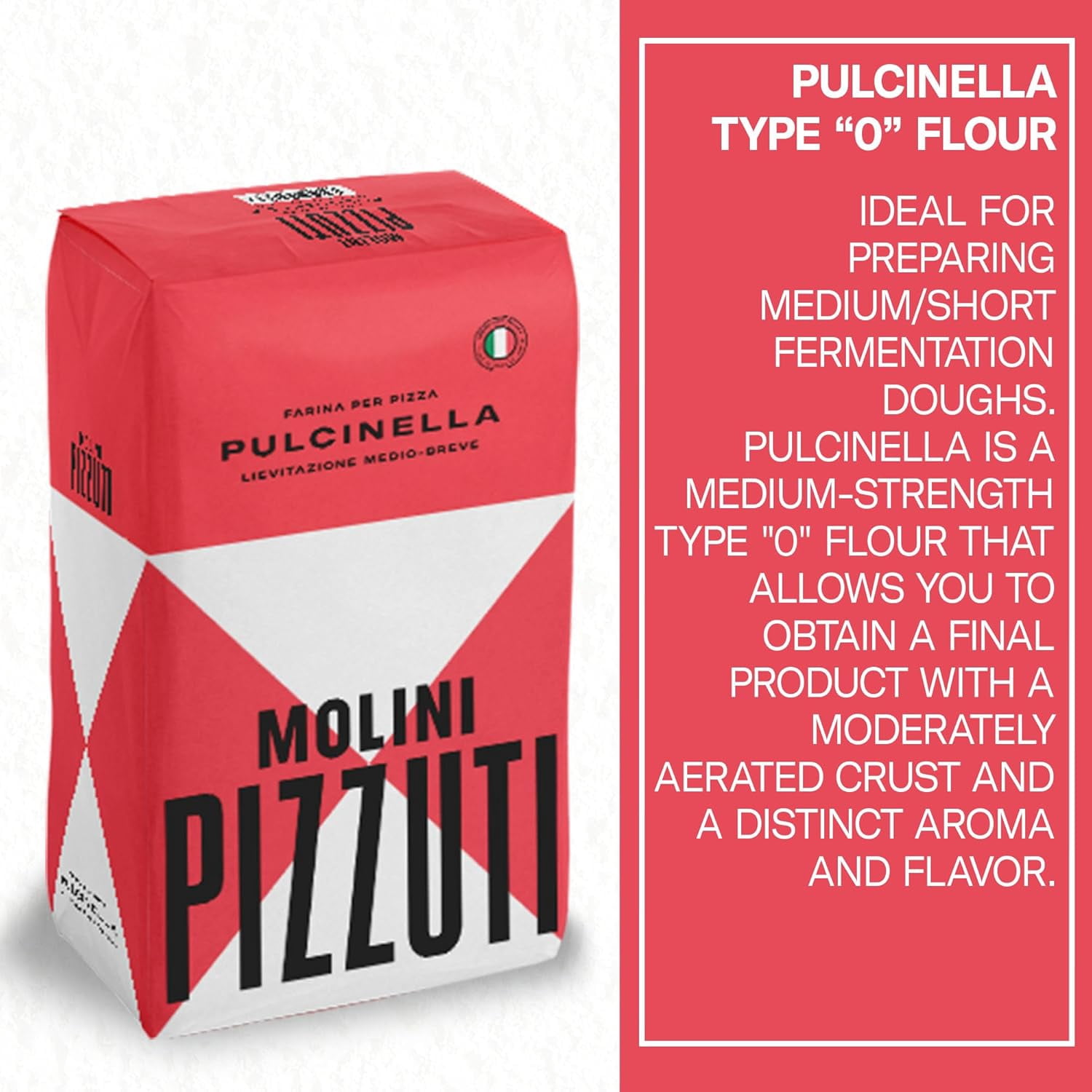​Pulcinella Farina 0 per Pizza - Premium Italian Flour for Authentic Neapolitan Pizza​ - 5 KG
