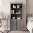 thumbnail image 1 of vidaXL Bookcase BODO Grey 80x40x172 cm Solid Wood Pine, 1 of 5