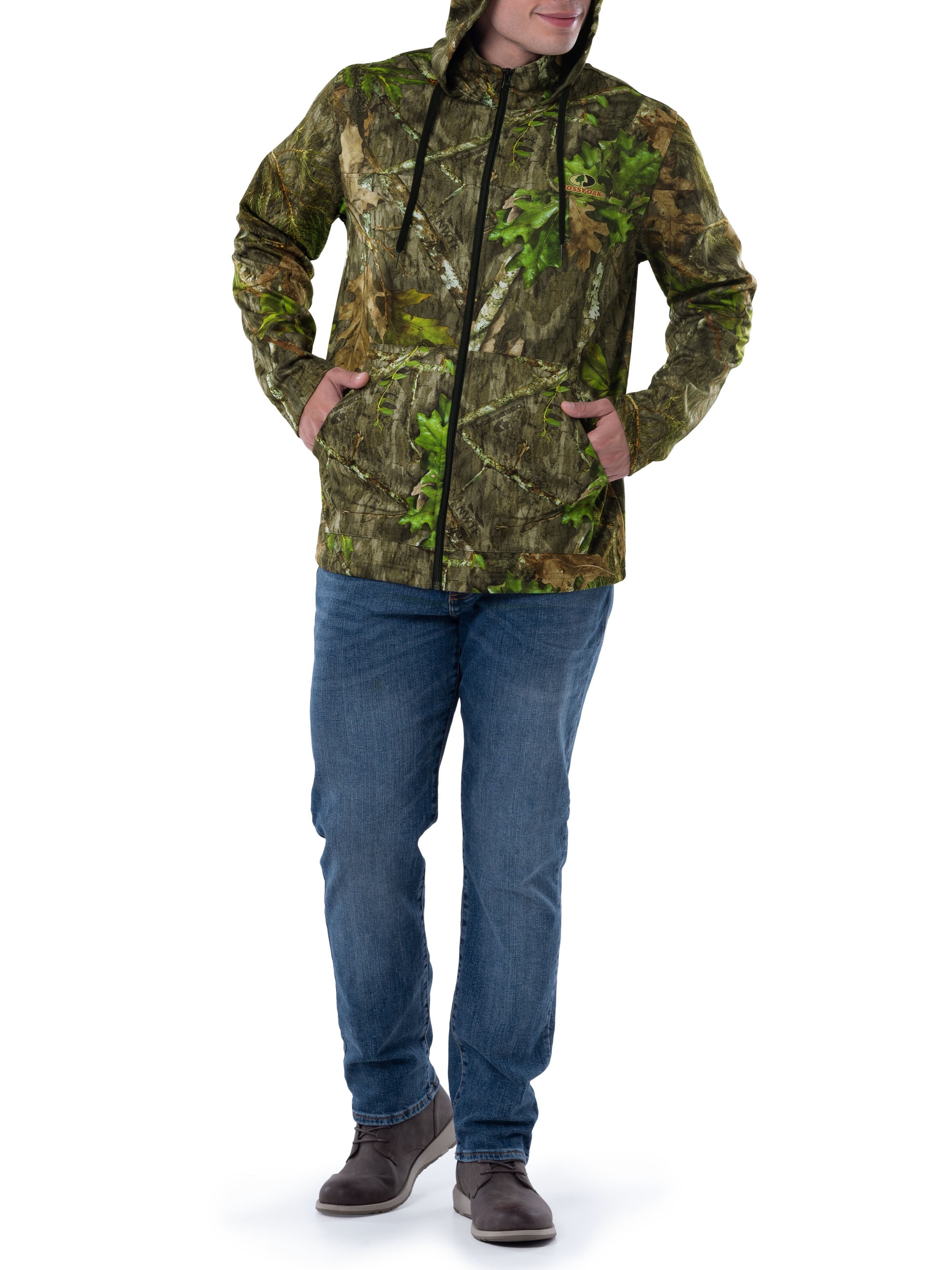 Mossy Oak Men's Full-zip Camo Turkey Hunting Hoodie