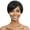 1B19, variant on 100% Human Hair Pixie Cut Wig with Bangs for Women Cosplay Daily Wear Theme Parties