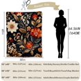 thumbnail image 3 of Luxurious Floral Blanket Flannel with Rich Floral Design - Soft, Cozy, and Lightweight Throw Blanket, Perfect for Couch, Bed, Travel, and Outdoor Use - Fluffy, Fuzzy Home Decor 60"x50", 3 of 6