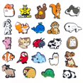 thumbnail image 3 of Juego de dijes de cocodrilo para niños, alfabeto, animales, comida, plantas, accesorios de PVC, sandalias, decoraciones, Jibz, regalo de Navidad, 25 tipos, 3 of 4
