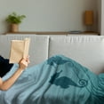 thumbnail image 3 of Animal Soft Flannel Fleece Throw Blanket, Seahorse Couple Underwater Creature Miss His Love Algae Art Illustration Print, Cozy Plush for Indoor and Outdoor Use, 70" x 90", Green Blue, by Ambesonne, 3 of 5
