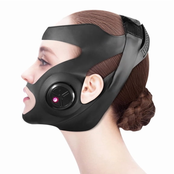 V-Face Electric Massager with Remote Control and 5-Level Micro-current Pulse, Wearable Facial Support Mask for Contouring and Muscle Relaxation, Rechargeable Personal Care Tool