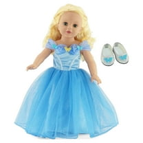 Emily Rose 18 Inch Doll Princess Costume Dress Outfit | Cinderella-Inspired Ball Gown - Includes Sparkly 18" Doll Shoes! | Compatible with 18-in American Girl Dolls