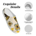 thumbnail image 5 of Lsque Yellow Flowers Hummingbird Pattern Womens Comfort Cotton on Scuff With Memory Foam and Anti-skid Sole Slipper-37/38, 5 of 7