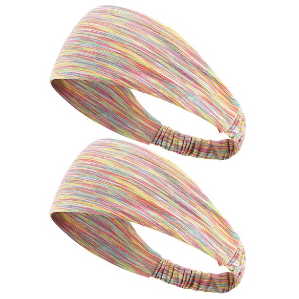 EeaseMX diademas de seda Chinlon para el sudor, deportivas y de maquillaje (coloridas)