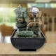 thumbnail image 3 of Fuente de agua de mesa con cascada decorativa para interiores con luces LED Estilo 2, 3 of 8