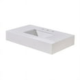 thumbnail image 3 of 36. in Stone effects Vanity Top in Snow White Apron with White Sink, 3 of 7