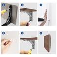 thumbnail image 5 of Folding Wall Mounted Shelf Bracket, Strong Load Heavy Duty Metal Collapsible Shelf Brackets for Space Saving DIY Bracket, 5 of 12