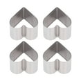 thumbnail image 3 of 4 Pièces Moule à Gâteau En Acier Inoxydable Multifonction Bricolage Facile à Libérer Gâteau Cuisson Cutter Moule Outil Avec Couvercle Pour la Cuisson des Gâteaux(心形), 3 of 14