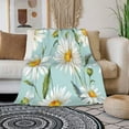 thumbnail image 5 of Daisy Fleece Throw Blanket, Floral Super Soft Fuzzy Plush Flannel Blanket,Lightweight Microfiber Cozy Warm Blanket, for Couch Sofa or Bed All Seasons 40" x 50", 5 of 6