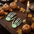 thumbnail image 6 of Halloween Skeleton Hands Decorations, 2 Pack Plastic Skeleton Hand Prop for Spooky House, Spooky Bone Decorations for Halloween Party, Scary Skeleton Claws for Indoor Outdoor Holiday Decor, 6 of 7