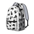 thumbnail image 2 of Black Cat and Yarn White Pattern Backpack for School, Cute School Bag with Adjustable Shoulder Straps and Padded Back, 15.3"x11"x6.7", 2 of 4