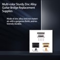 thumbnail image 1 of 4 String Bridge With Wrench and Screws High-Strength Tuners Set Sturdy Zinc Alloy Replacement Parts Ukulele Musical Instrument Silver, 1 of 9