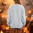 thumbnail image 4 of Dweltoz Halloween Sweatshirts for Women Cute Ghost Pumpkin Graphic Spooky Season Sweaters Oversized Fall Fleece Long Sleeve Crewneck Pullover Tops,Light Gray 2XL, 4 of 4