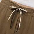 thumbnail image 5 of Gibobby Pantalones deportivos para mujer Pantalones de chándal holgados de talle para mujer, pantalones de moda con bolsillos y forro polar(Caqui,XG), 5 of 5