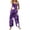 Dark Purple, variant on EANJE Halloween Overalls for Women, Sleeveless Spaghetti Strap Jumpsuit with Pockets, Print Wide Leg Baggy Romper, Adjustable Straps Fall Holiday Party Outfit Ginger 4XL