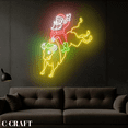 thumbnail image 4 of C-CRAFT Santa Rodeo Bull Christmas Wall Art Led Light Neon Sign For Western Rodeo Cowboy Bar Decor, 4 of 4