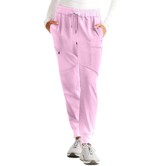 Healing Hands Women's Scrub Jogger Pant Naya with 6 Pockets, Moisture Wicking, Moisture Wicking, 360 Stretch & Recycled Fibers - 9156P, XL Petite, Ballet Slipper