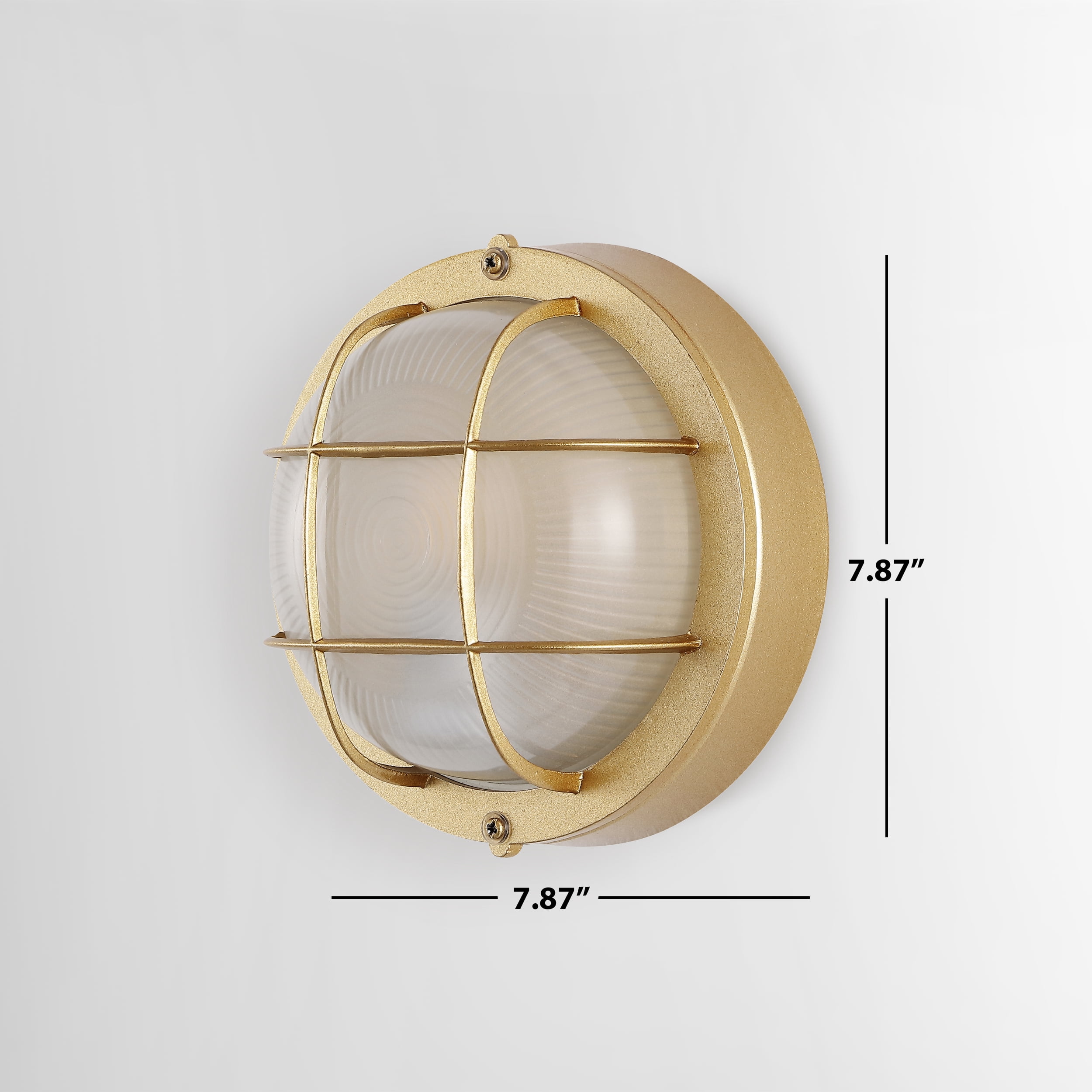SAFAVIEH Elson Glam LED Powder Coating Gold Outdoor Wall Sconce (Set of 2)